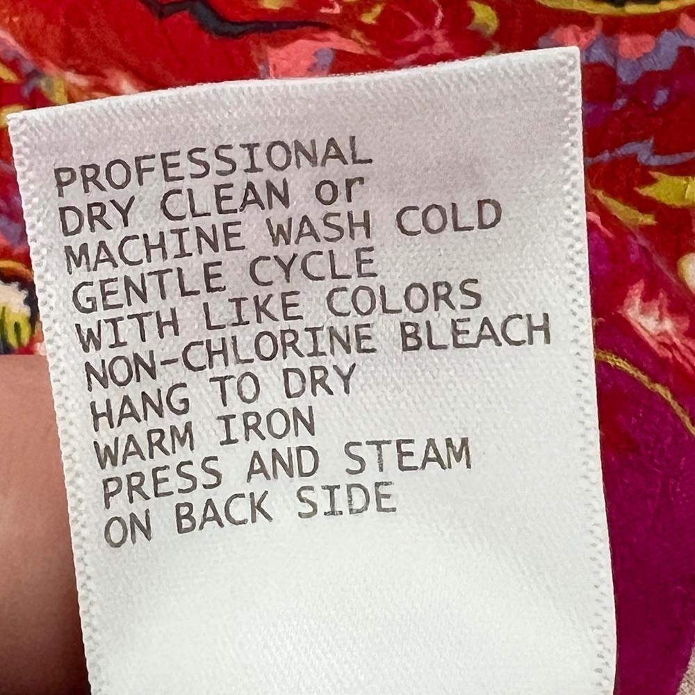 Jones NY Multicolor Patchwork Blouse Boho Floral … - image 7